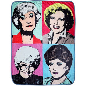 Golden Girls Themed Warhol Fleece Blanket Comforter 45"x60" Stadium Blanket